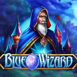 Blue Wizard by Quickspin, showcased at spinnjoys.com – game logo