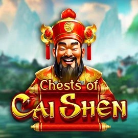 Chests of Cai Shen online game logo by Pragmatic Play on spinnjoys.com