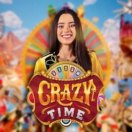 Crazy Time slot icon by Evolution, available at Spinjoys Casino