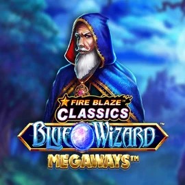 Fire Blaze Blue Wizard Megaways – slot by Rarestone Gaming, featured at spinnjoys.com