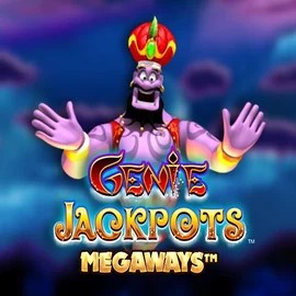 Genie Jackpots Megaways online game logo by Blueprint Gaming on spinnjoys.com
