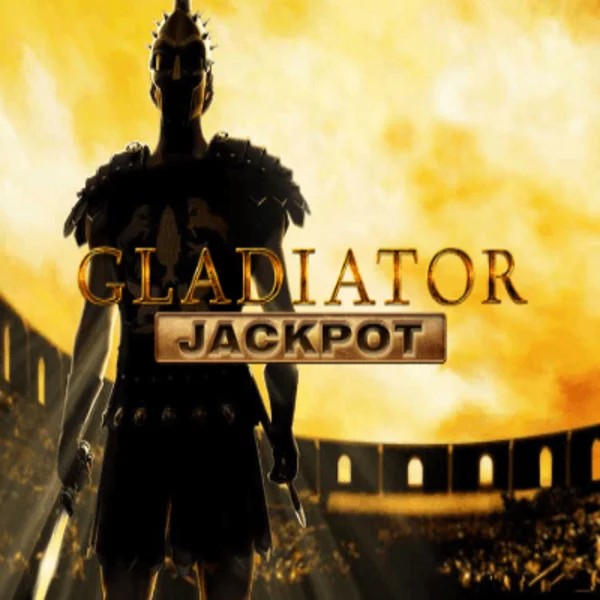 Gladiator Jackpot online game logo by Playtech on spinnjoys.com