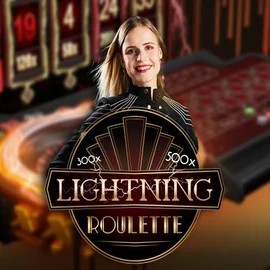 Lightning Roulette casino game by Evolution – featured logo at Spinjoys Casino