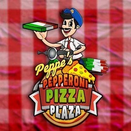Peppe’s Pepperoni Pizza Plaza slot visual from Pragmatic Play available on spinnjoys.com