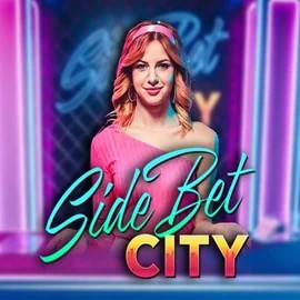 Side Bet City slot visual from Evolution available on spinnjoys.com