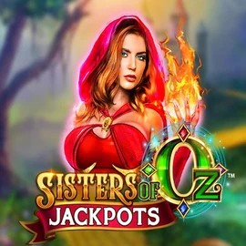 Sisters Of Oz Jackpots slot logo by Triple Edge Studios at Spinjoys Casino