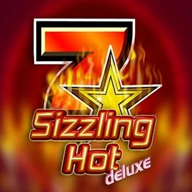 Sizzling Hot Deluxe logo by Novomatic at Spinjoys Casino