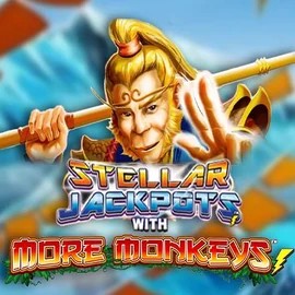 Official Jackpots logo: Stellar Jackpots with More Monkeys by Lightning Box Game at Spinjoys Casino