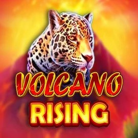 Volcano Rising slot logo by RubyPlay at Spinjoys Casino